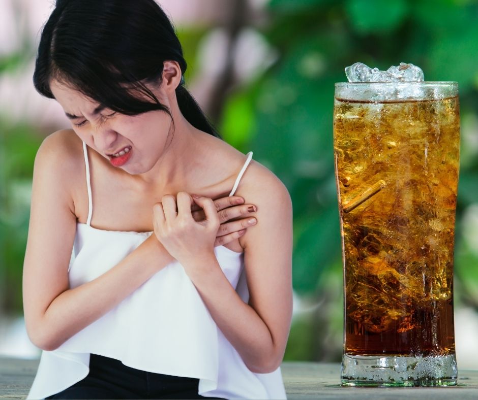 Does cold drinks or soda cure heartburn?